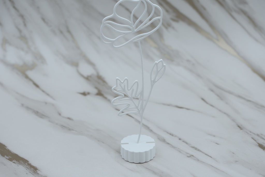 Geboorte bloem met voetje