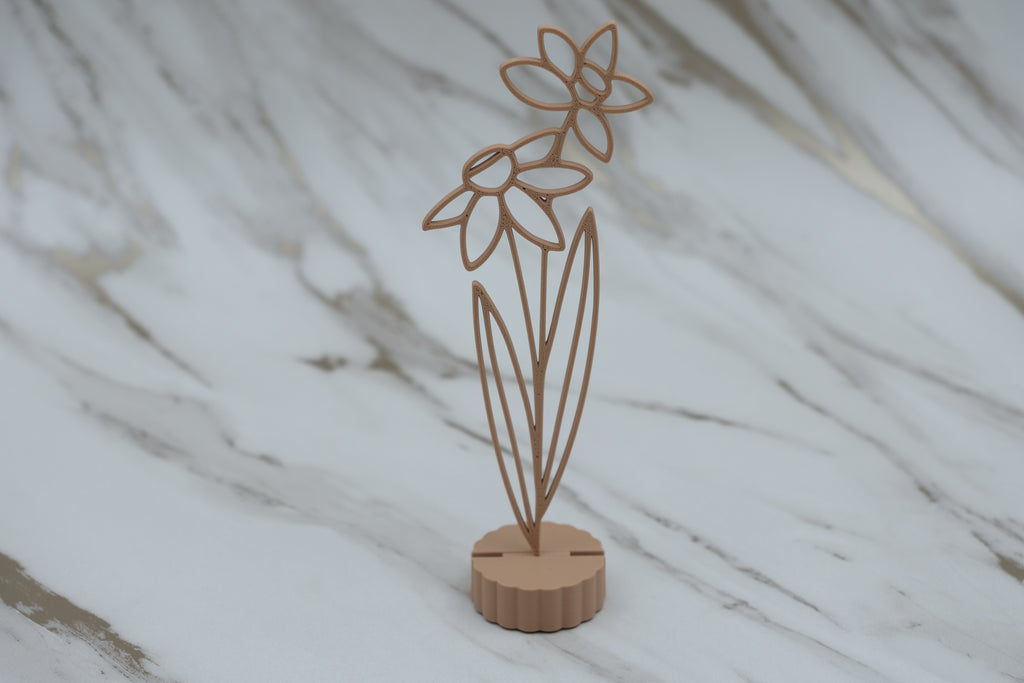Geboorte bloem met voetje