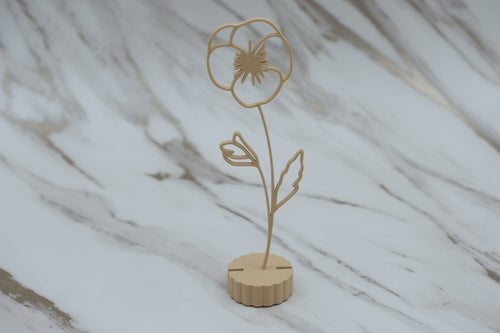 Geboorte bloem met voetje