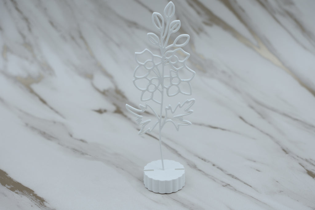 Geboorte bloem met voetje