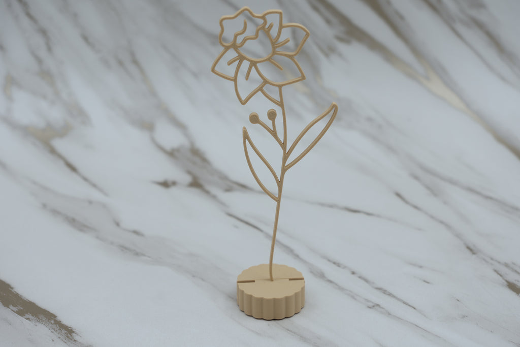 Geboorte bloem met voetje